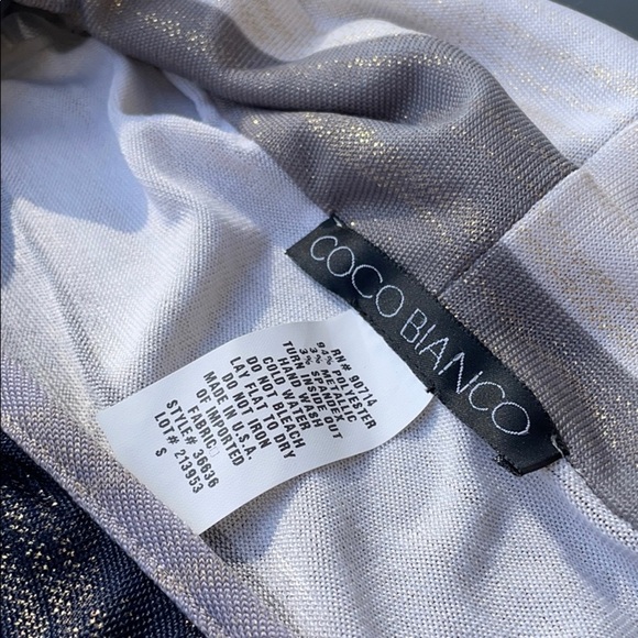 Coco Bianco Shimmering Cowl Neck Top, size small - Picture 3 of 9